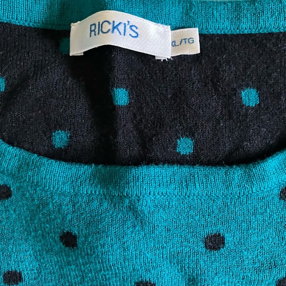 Teal & black sweater - Picture 6 of 8